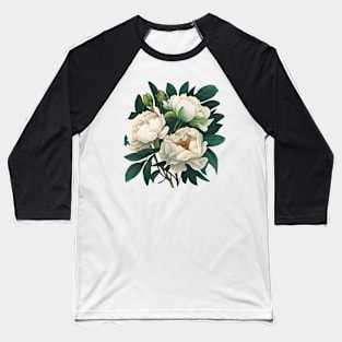 Cream Flower Baseball T-Shirt